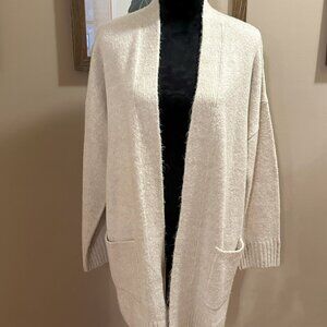 Old Navy, Cream, Chunky-Knit, Cardigan, Size L, Excellent Condition